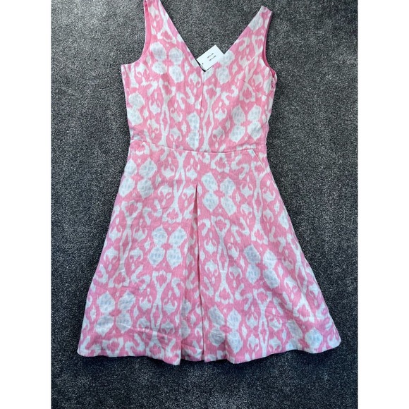 GAP Dresses & Skirts - Gap Pink &‎ White Ikat Pattern Sleeveless Linen Dress